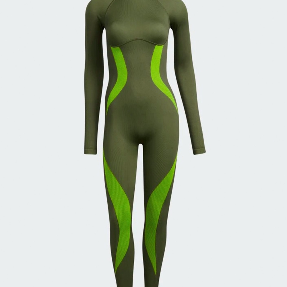 Ivy Park x Adidas Green Catsuit jumpsuit Sz L